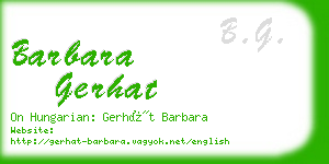 barbara gerhat business card